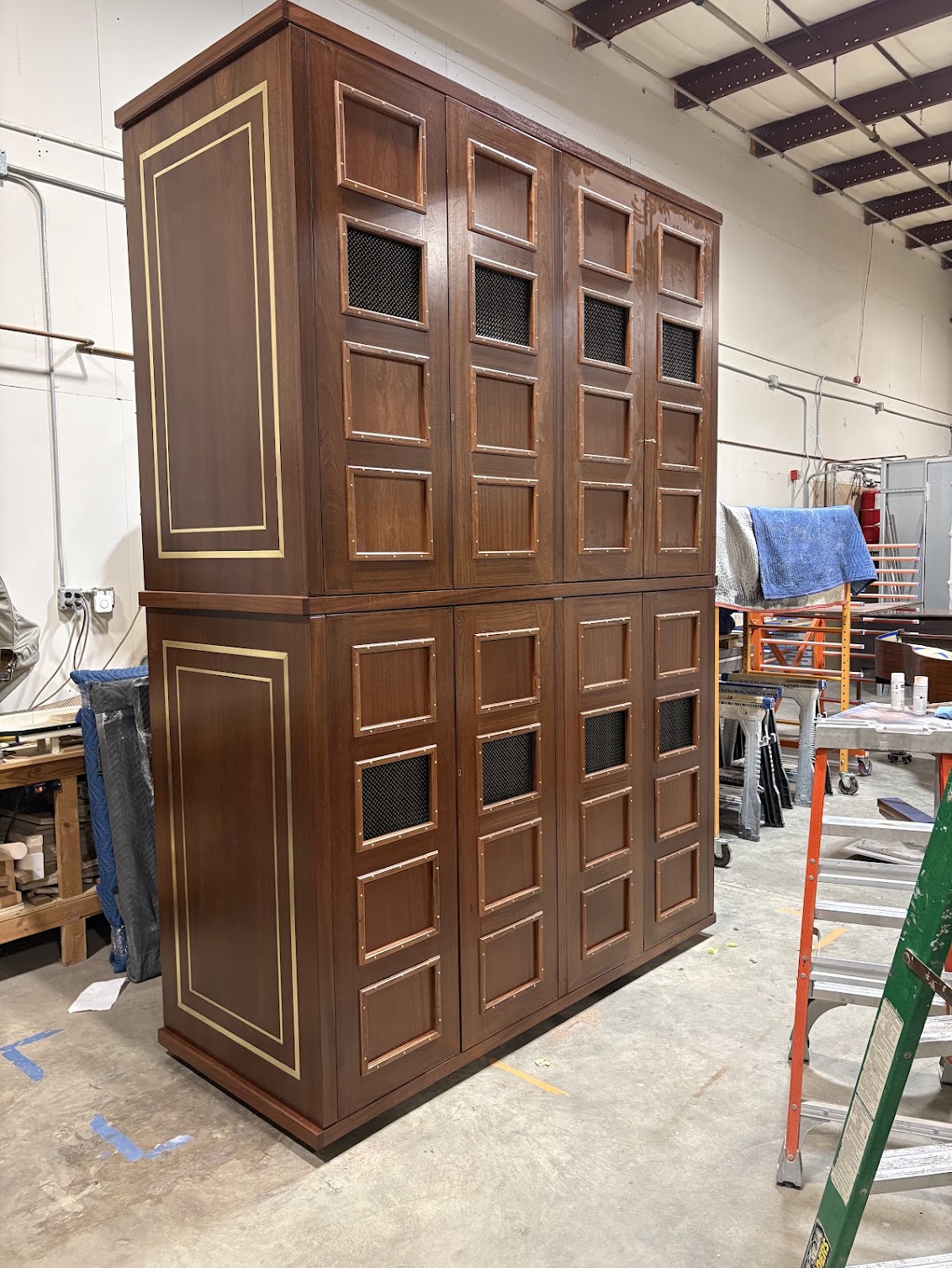 Vestment Closet 5 Custom vestment closet in progress- interior handing rod feature